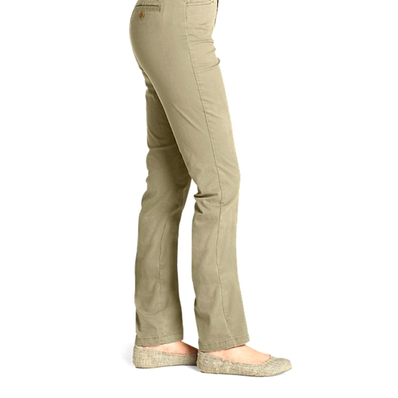 NWT Eddie Bauer Curvy Mid Rise Khaki - Picture 1 of 6